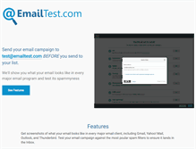 Tablet Screenshot of emailtest.com